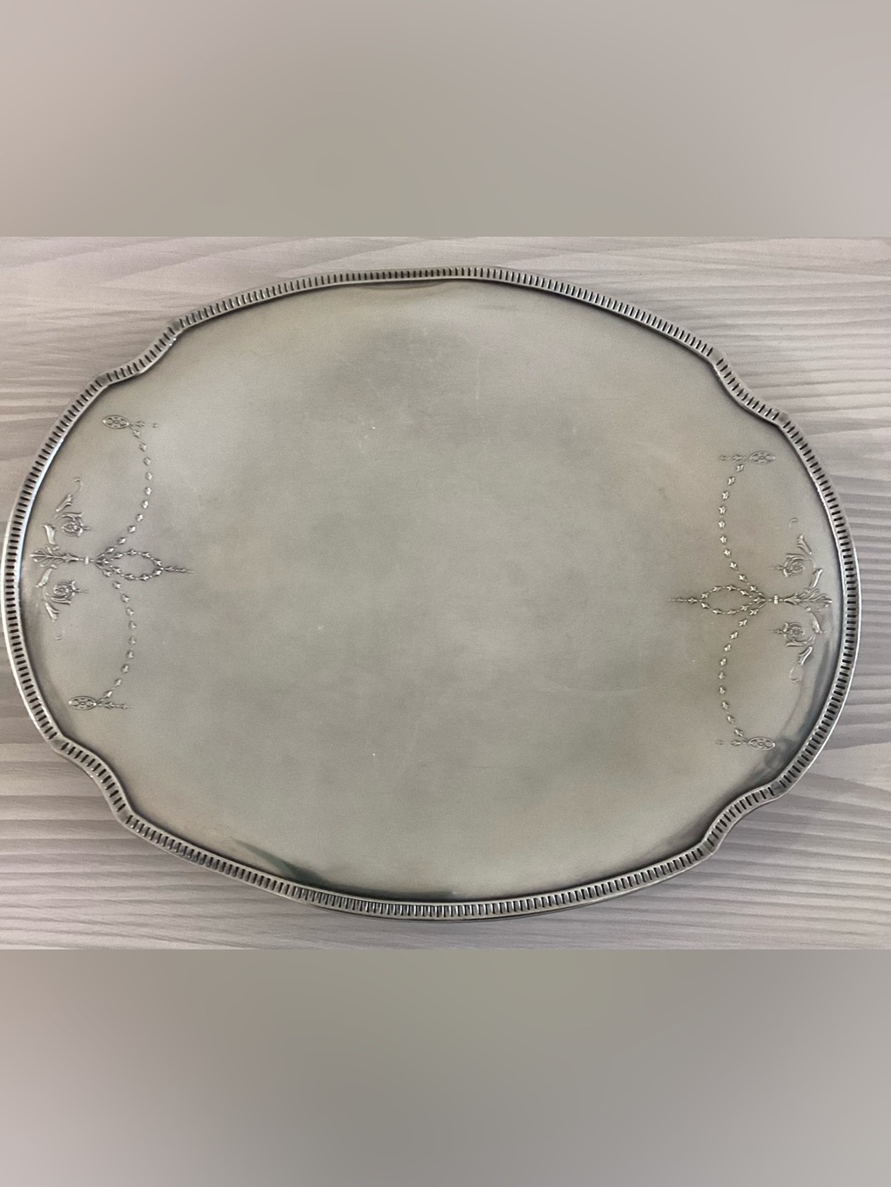 Antique Community Silver Grosvenor Silverplate Footed Cake Tray 11.5x9 11956
